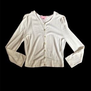 Lilly Pulitzer White Cardigan - Small